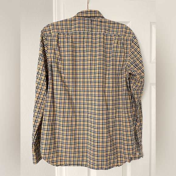 Banana Republic Mens Plaid Button Shirt | Camden Fit | Size M | Navy & Yellow - Picture 14 of 14